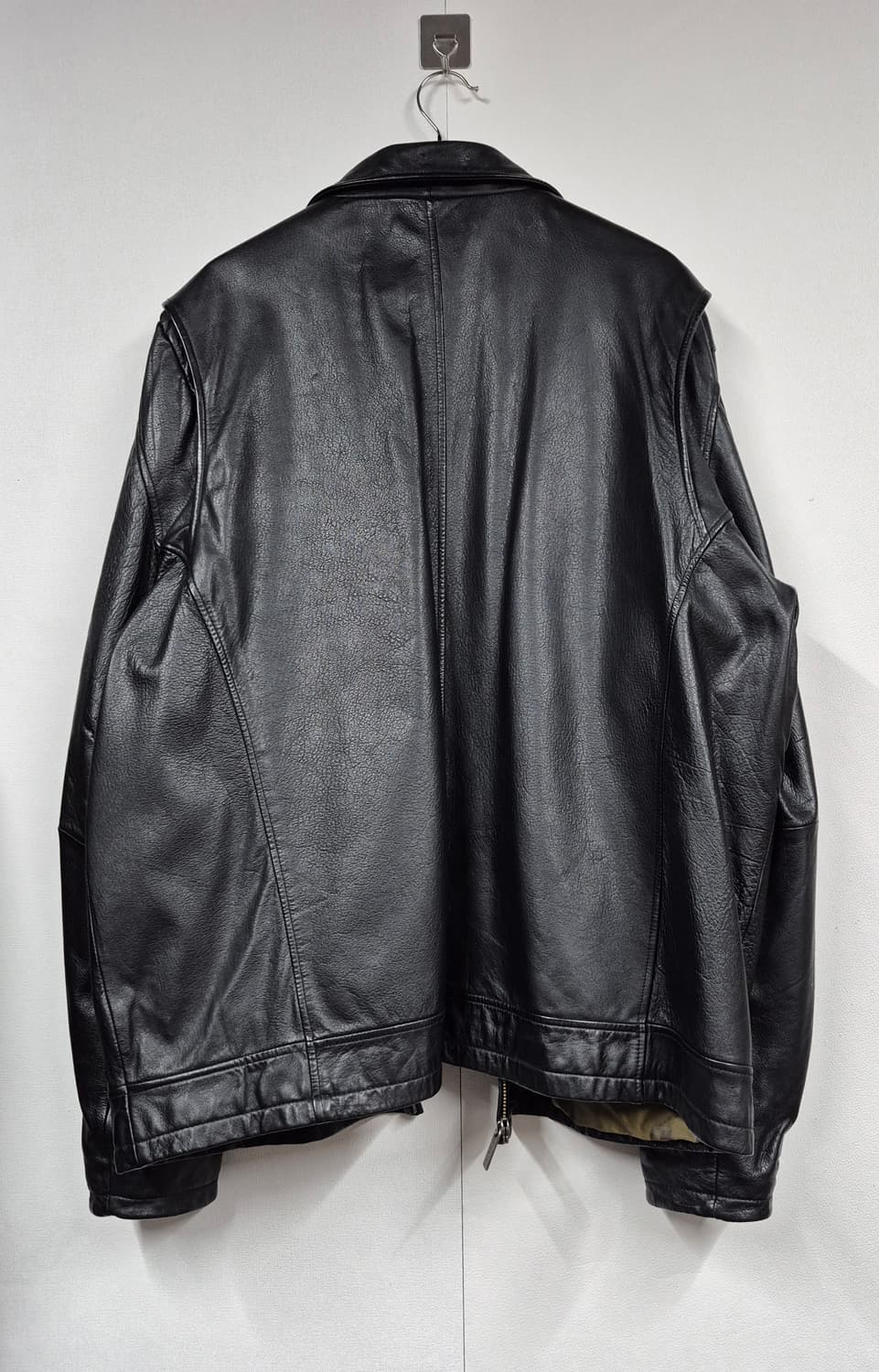 Wilson leather 오버핏 남성 소가죽 사첼 가죽자켓 상품이미지2