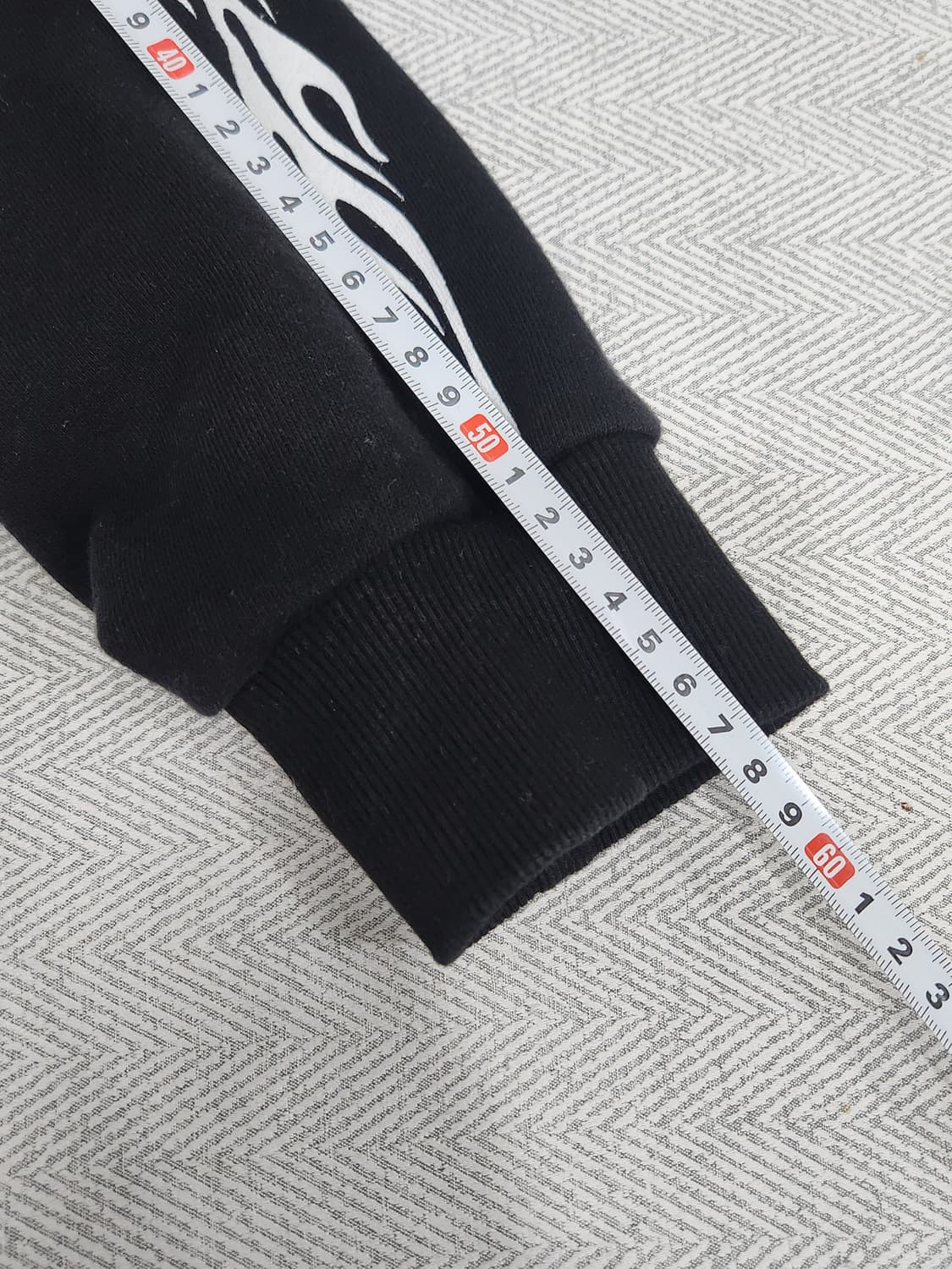 [XL] 스트리트빈티지 불꽃 프린팅 블랙 후드집업 남성 XL 상품이미지9