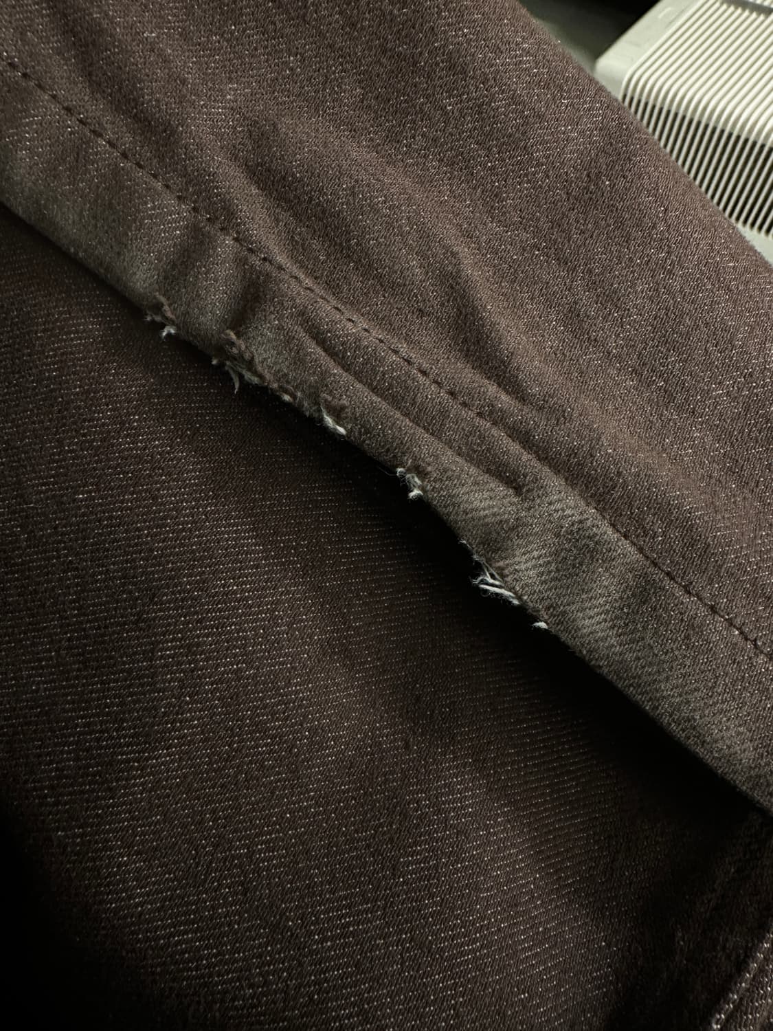 문달 moondal Grain Denim in Brown 상품이미지3