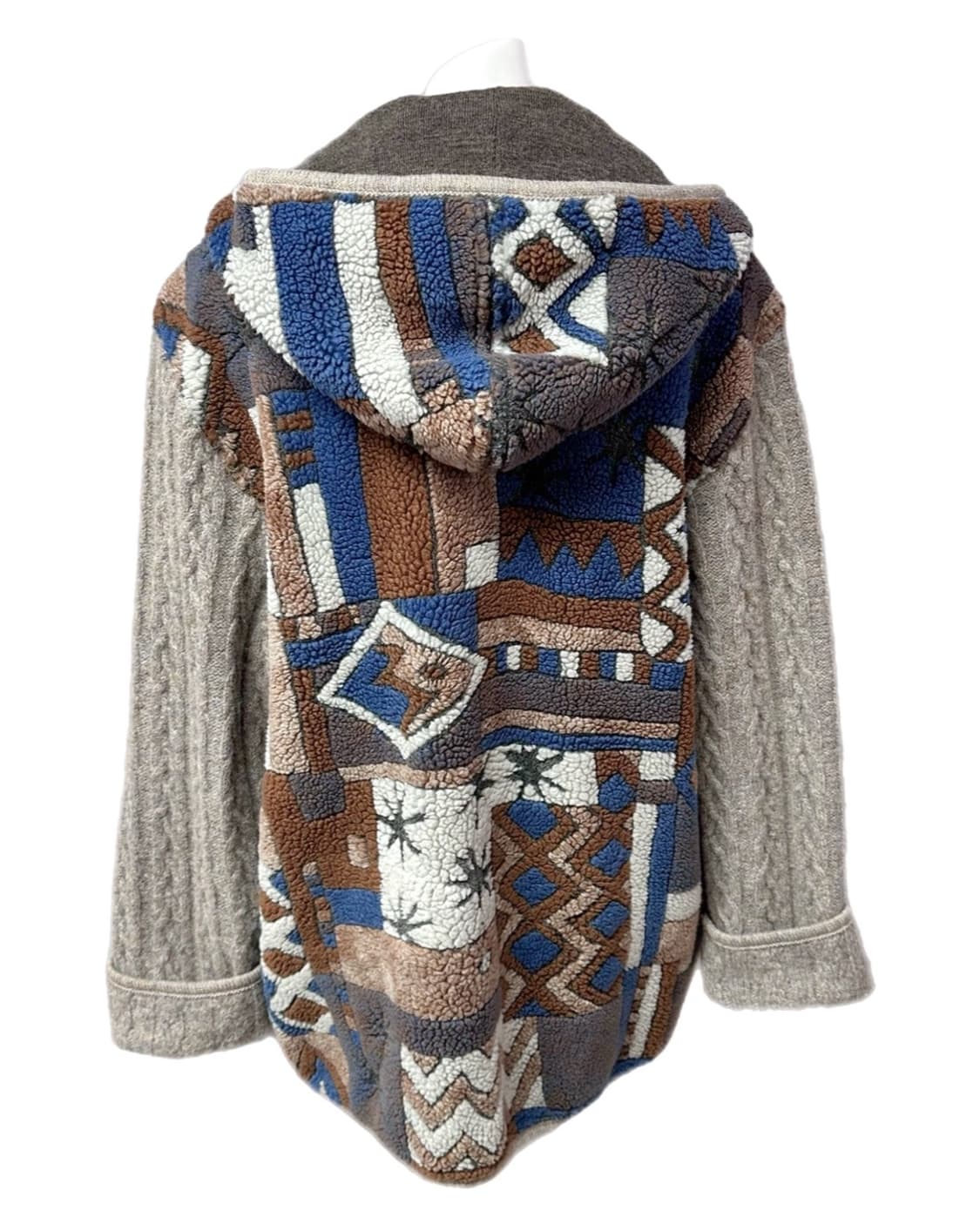 패치워크패턴 후드 가디건 상품이미지3