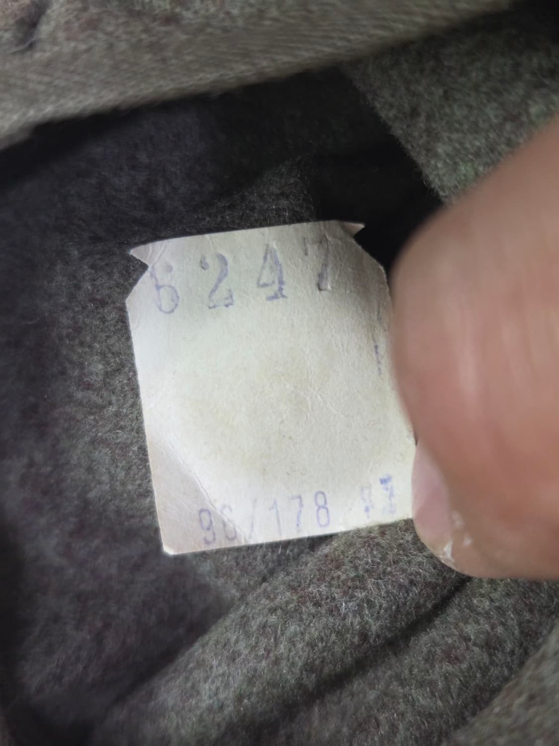 실측95)1960년대 서독군 울자켓 상품이미지5