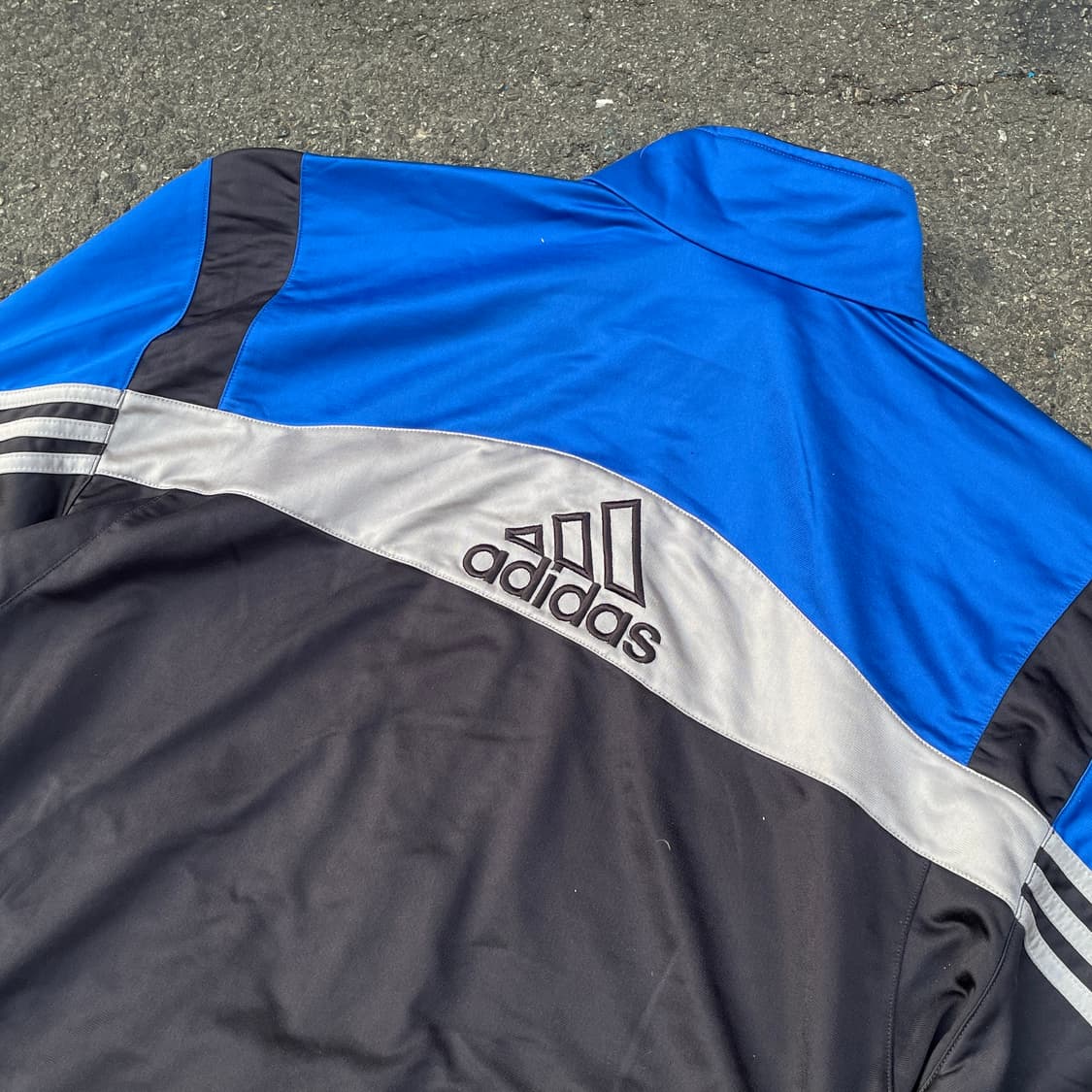 90s 아디다스 배색 올드스쿨 오버핏 빅로고 져지 트랙탑 XL 상품이미지4