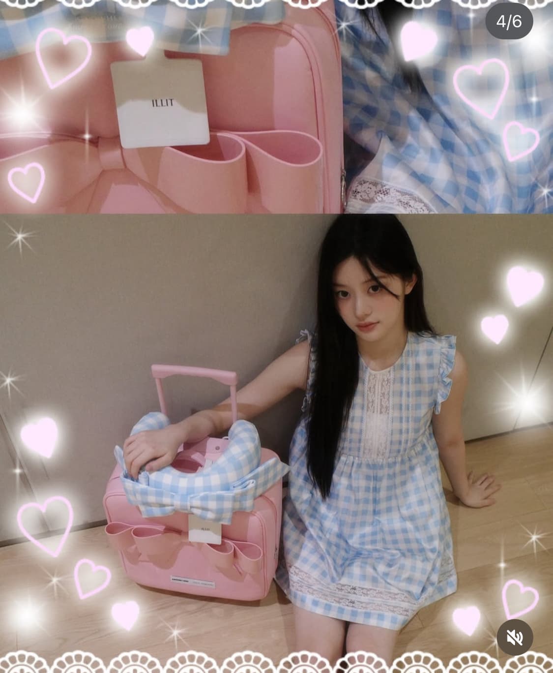 빈티지 아일릿 하늘색 체크 레이스 원피스 히메갸루 로걀 모리걸 페어리 상품이미지2