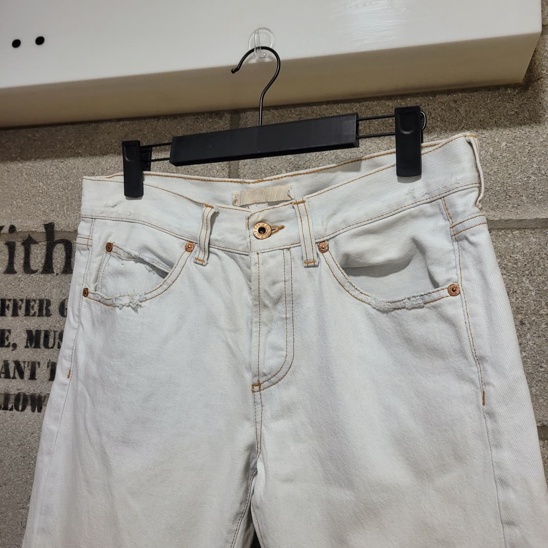 오프화이트 로고 데님팬츠 29 상품이미지4