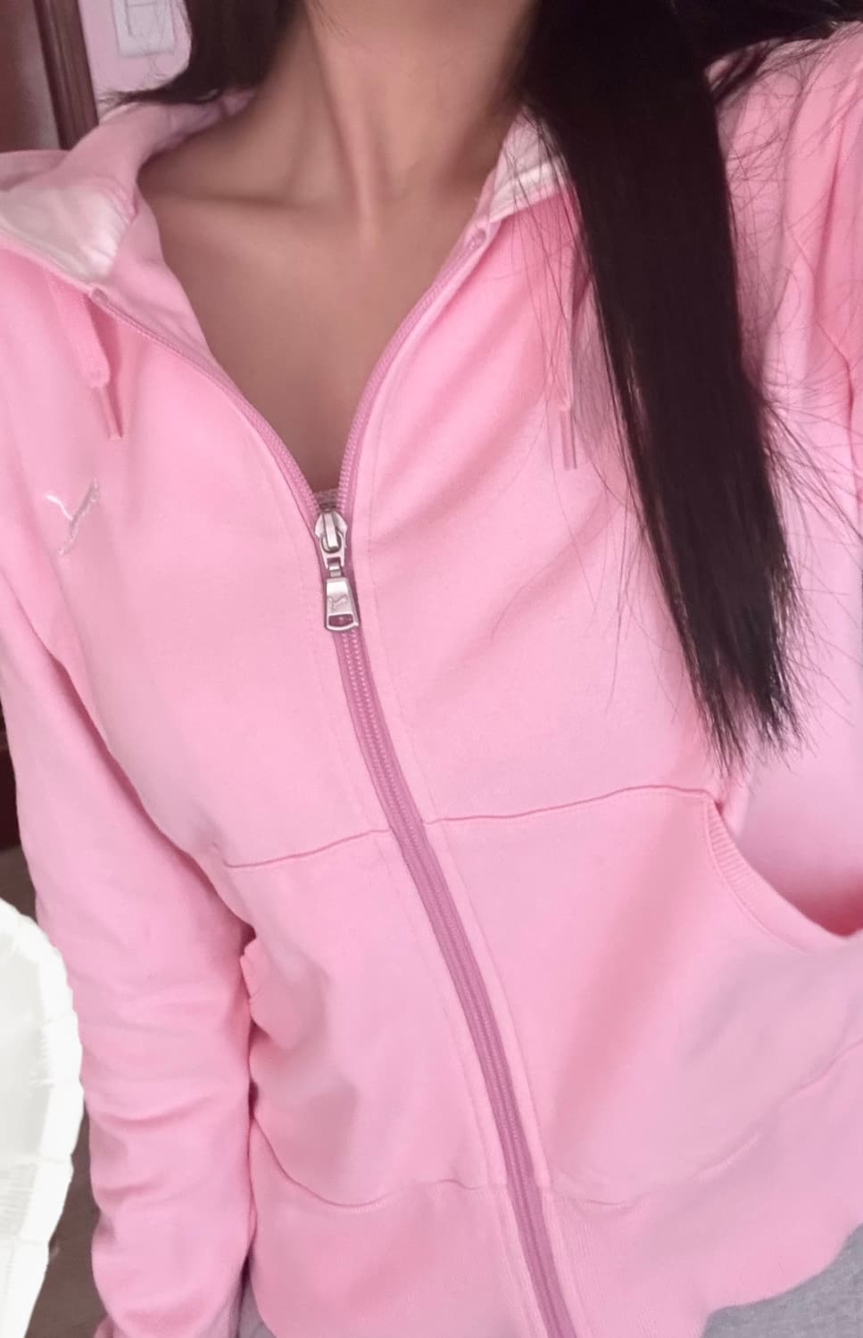 대대장 딸기우유 퓨마 핑크후드집업 상품이미지1