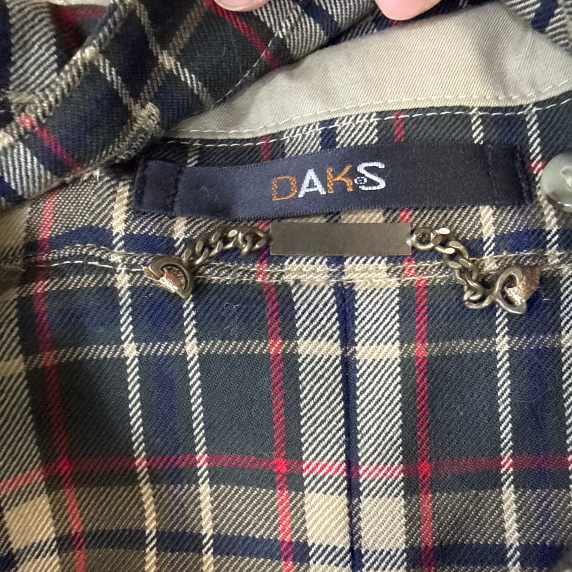 97 닥스 체크 배색 트렌치 코트 0410T 상품이미지3