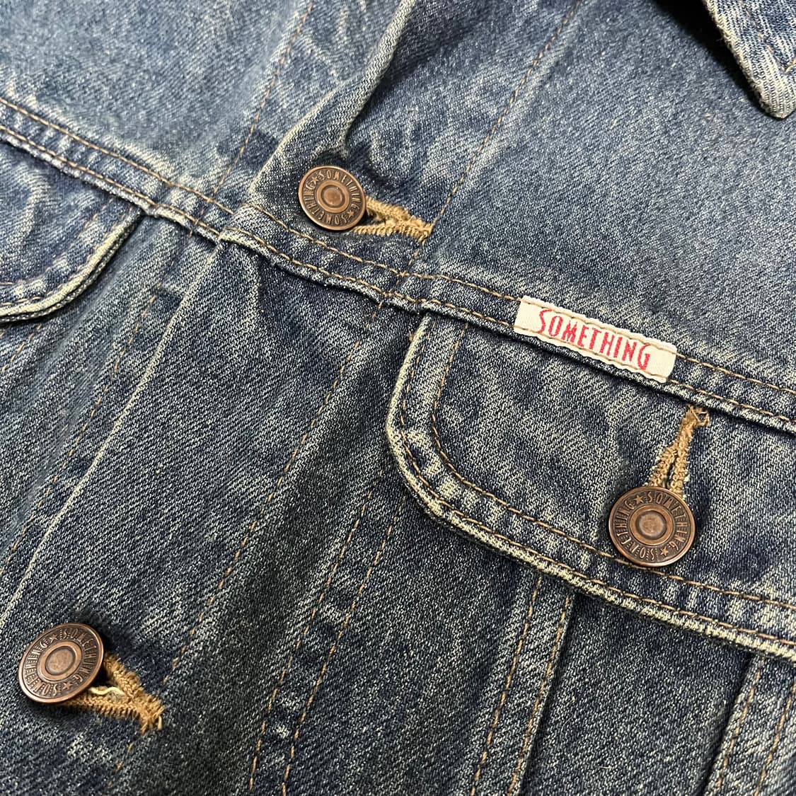SOMETHING 포켓 데님 자켓 79-87-150/160 상품이미지4