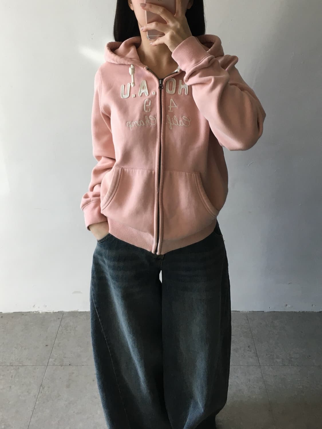 후아유 스펠 후드집업 상품이미지1