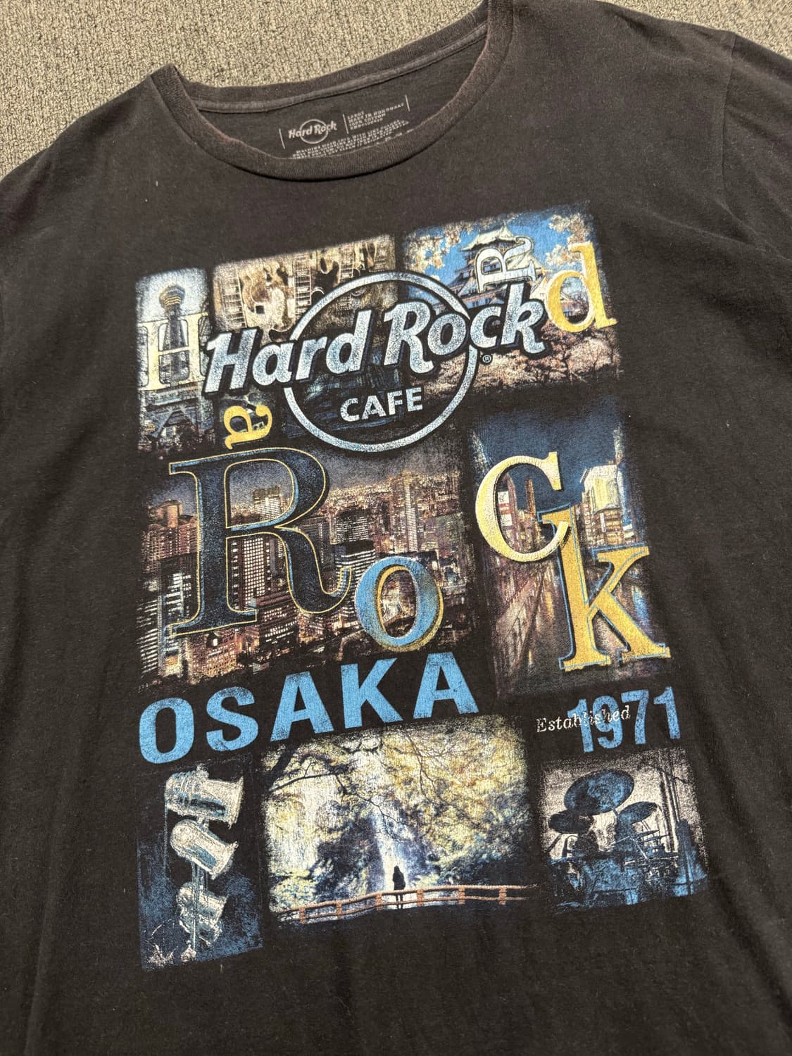 L)하드락 빈티지 OSAKA시티 프린팅 반팔 티셔츠 상품이미지2
