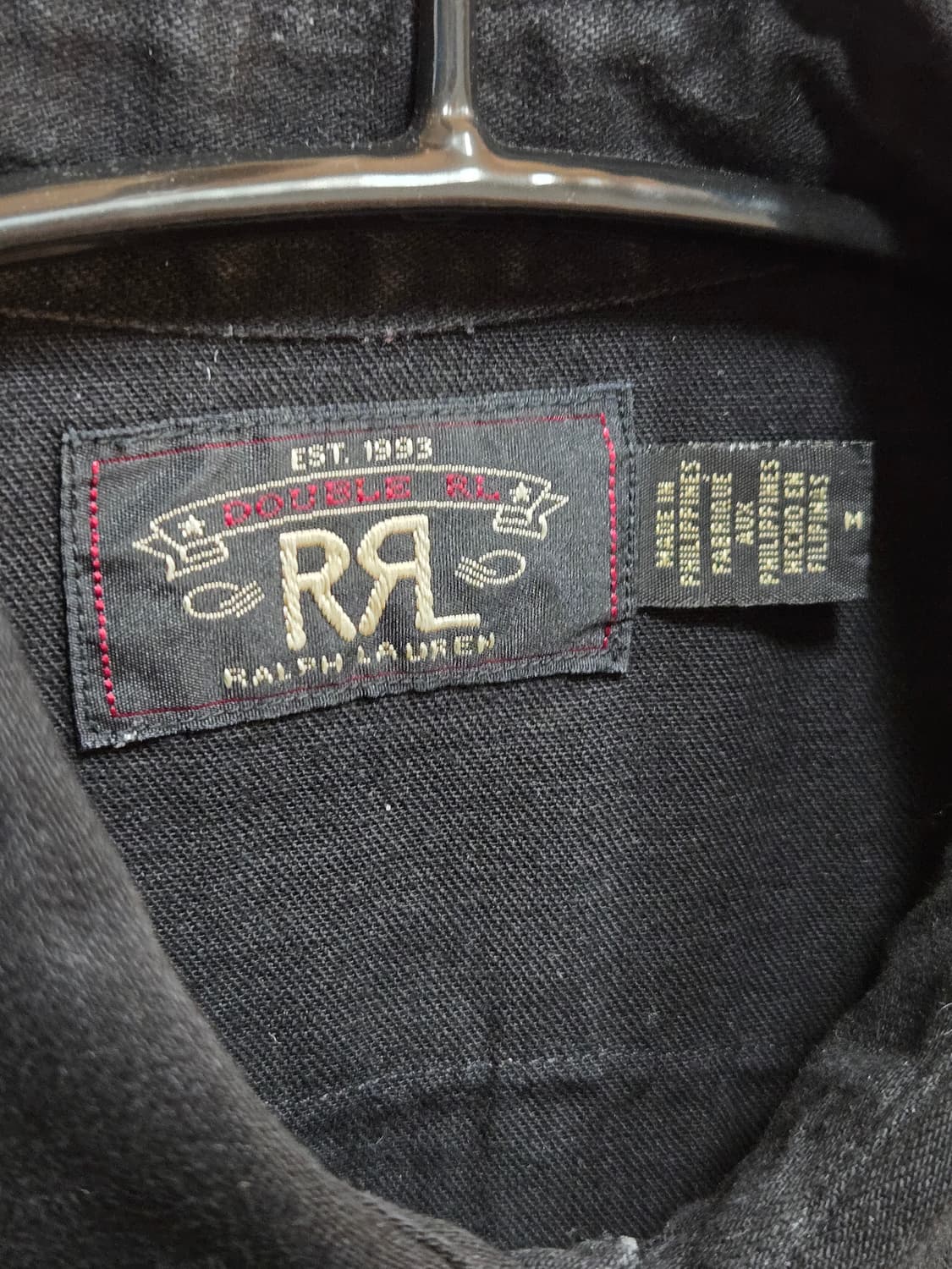 Rrl 콘초블랙셔츠 m 상품이미지3