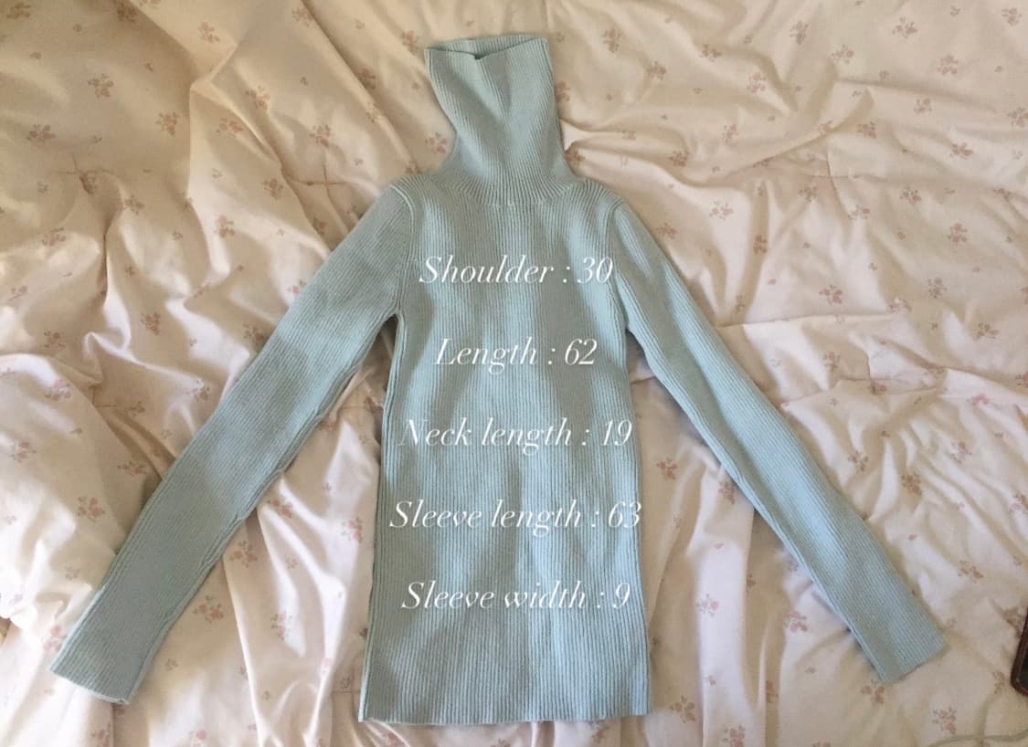 Baby blue Turtleneck sweater 상품이미지1