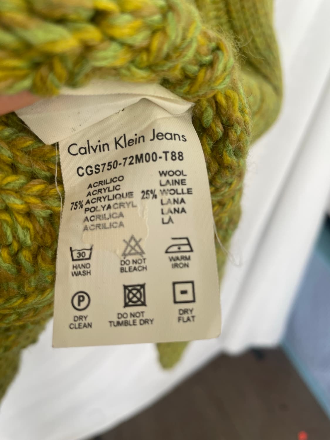 캘빈클라인 니트 케이프  뜨개 망토 상품이미지4