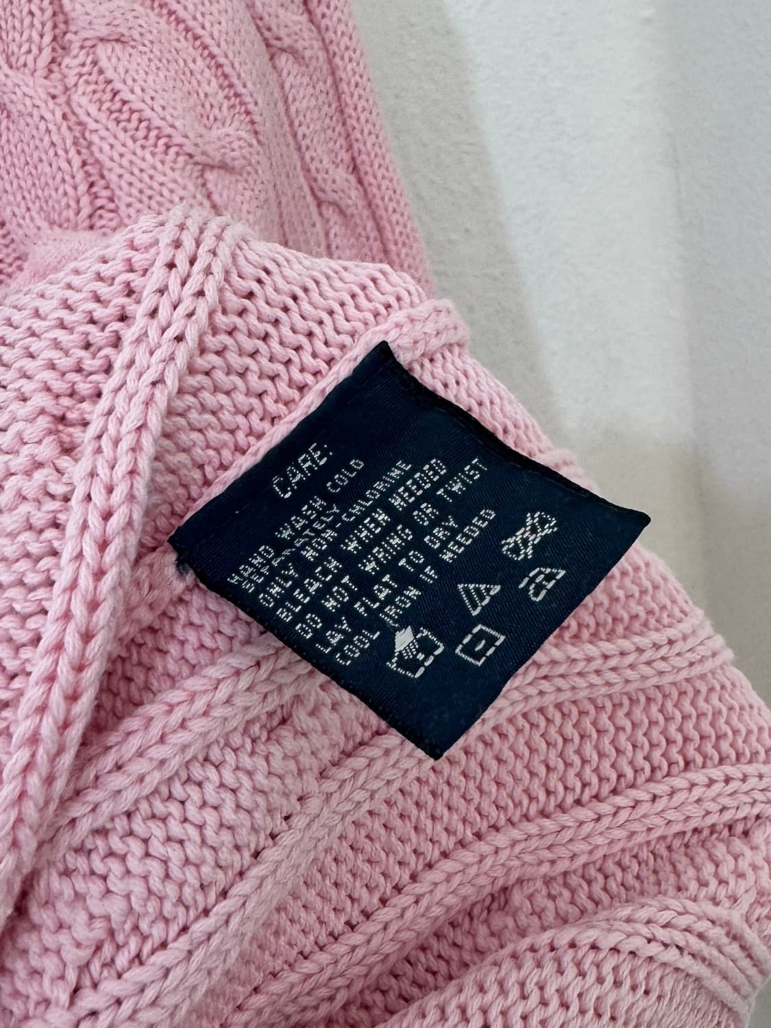 폴로 연핑크 꽈배기 집업 상품이미지5