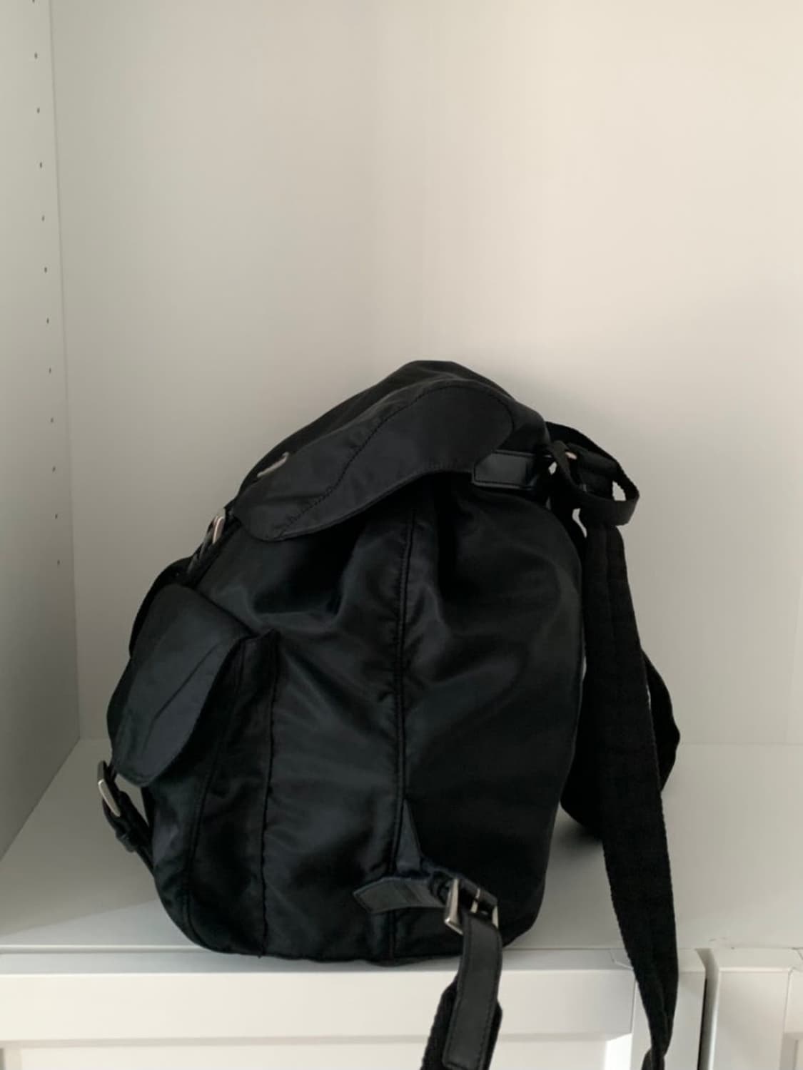 프라다 리나일론 백팩 (m) 블랙 -정품 상품이미지3