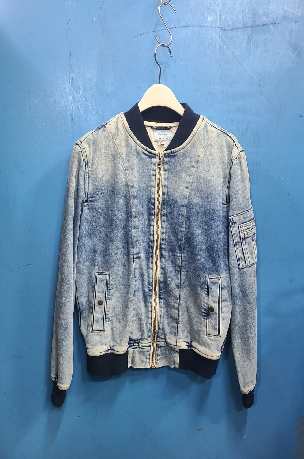 영국빈티지 페페진 ma-1항공데님봄버자켓 상품이미지1