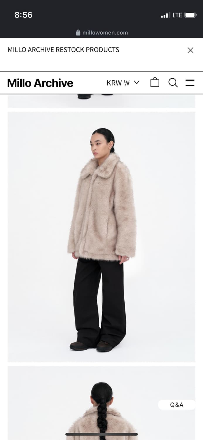 밀로우먼 버클 퍼 자켓  상품이미지2