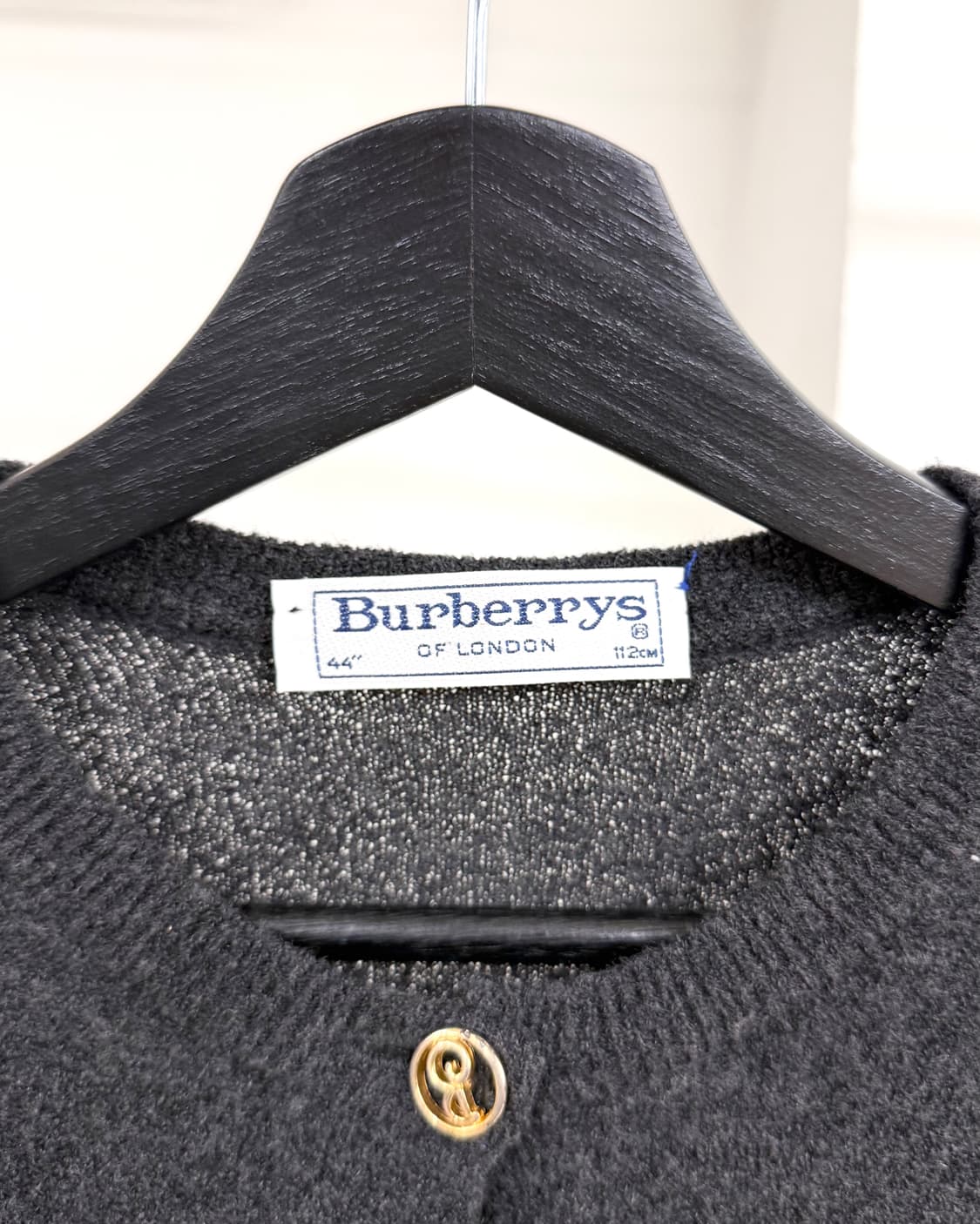 버버리 블랙 골드 버튼업 가디건 상품이미지7