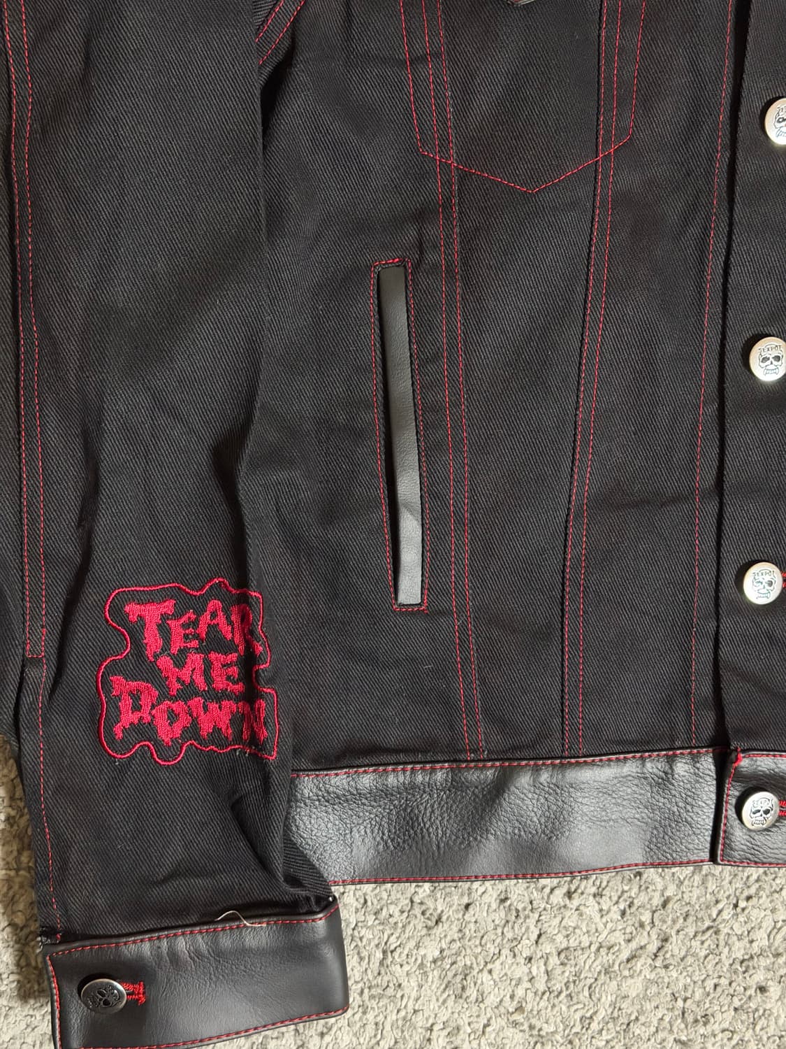 SEXPOT revenge 섹스팟리벤지 레더믹스 데님자켓 상품이미지3