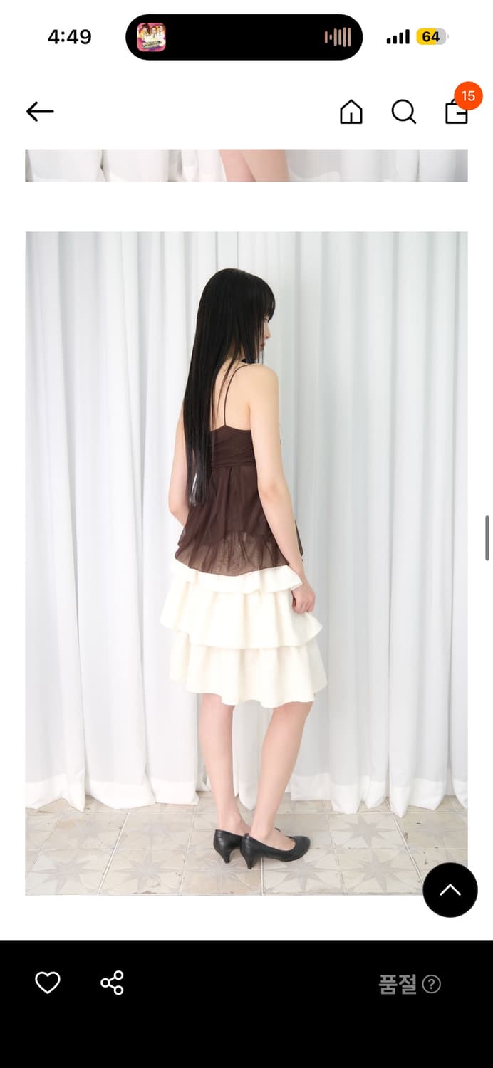 루즈슬립오버 메쉬플러프미니탑 상품이미지4