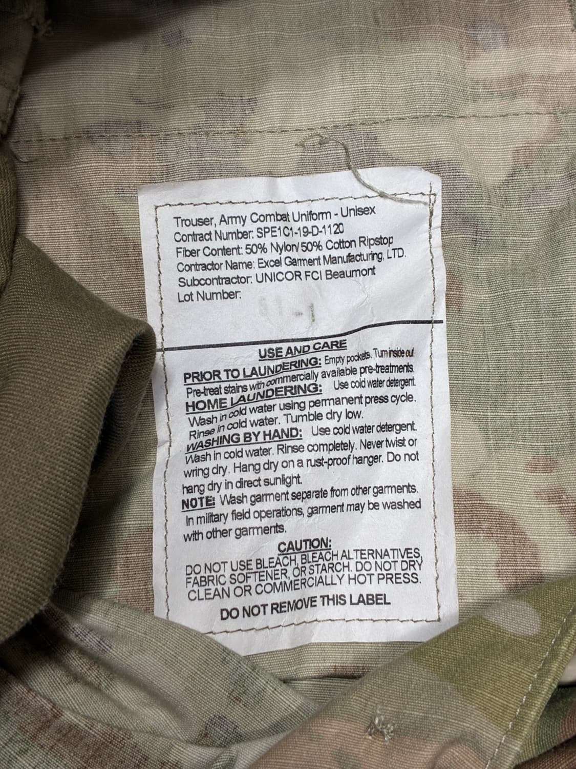 미군 OCP 멀티캠 팬츠 상품이미지4