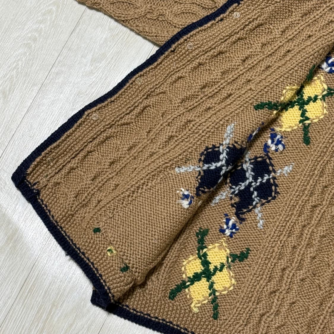 영국 브랜드 papas 헤비울 아가일 코위찬 상품이미지4