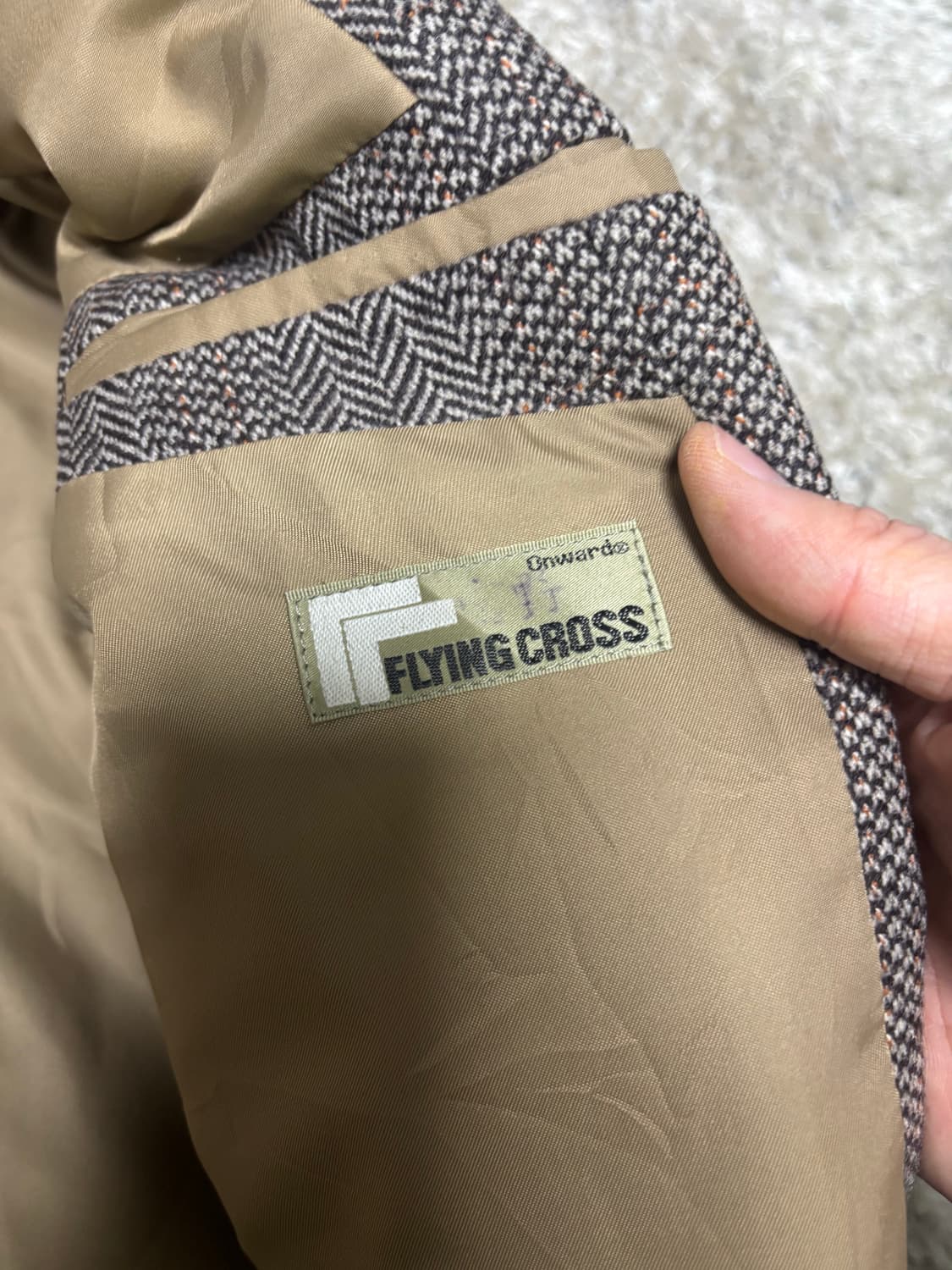 일본판 울 체크 코트 사이즈 105-110 상품이미지5