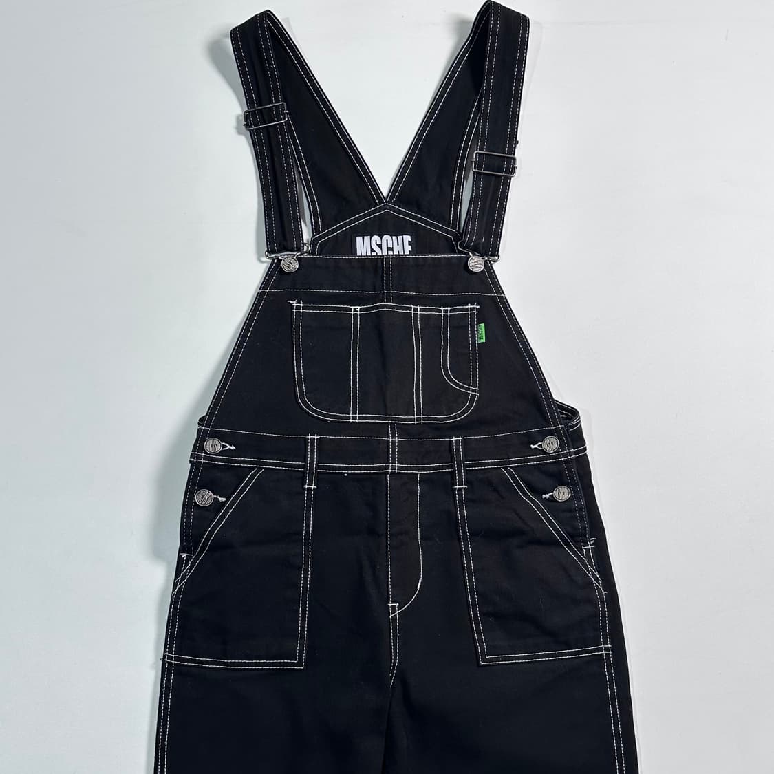 미스치프 블랙 멜빵 오버롤 상품이미지1