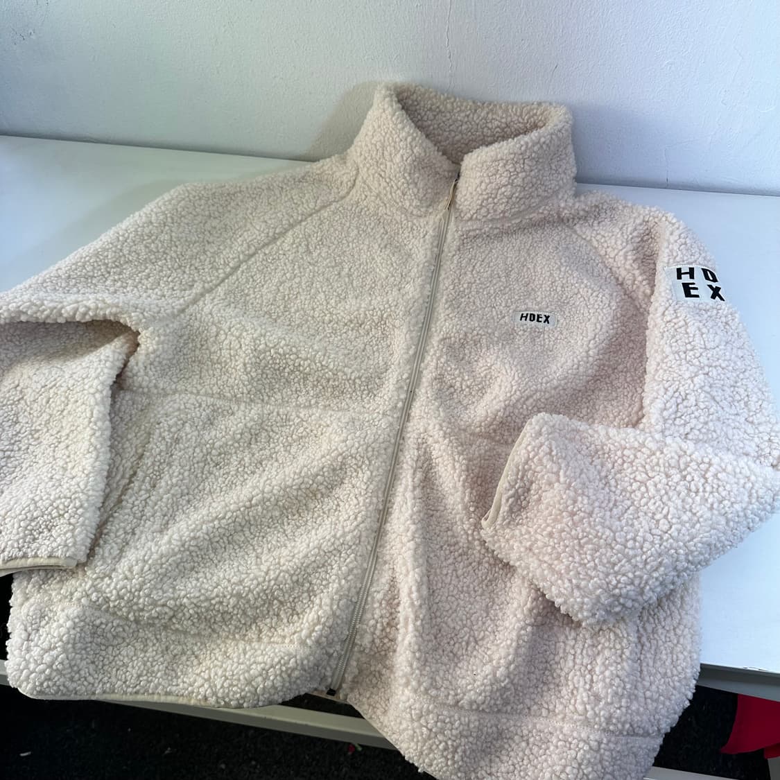 L HDEX 에이치덱스 아이보리 뽀글이 후리스 집업 상품이미지2