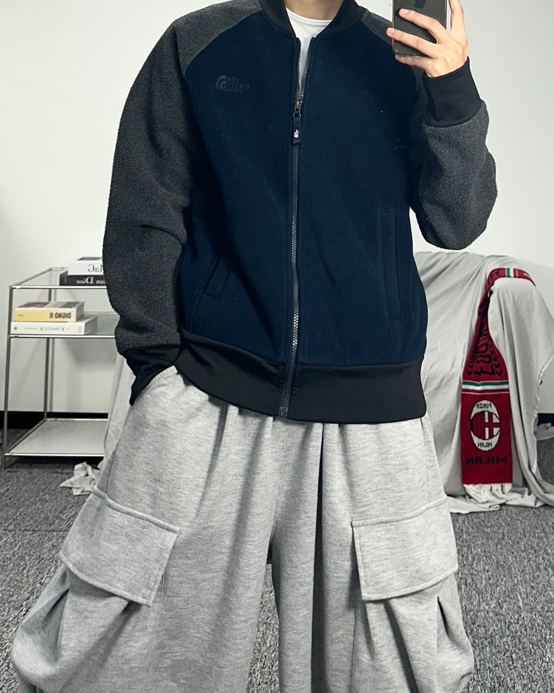 노스페이스 배색 플리스 자켓 L 상품이미지3