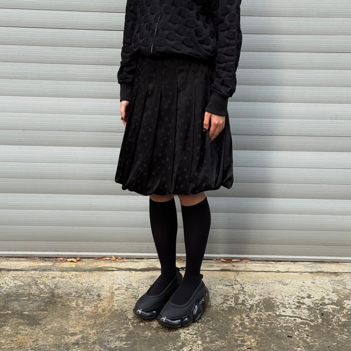 Dot 3D Voluminous Black Skirt  상품이미지9