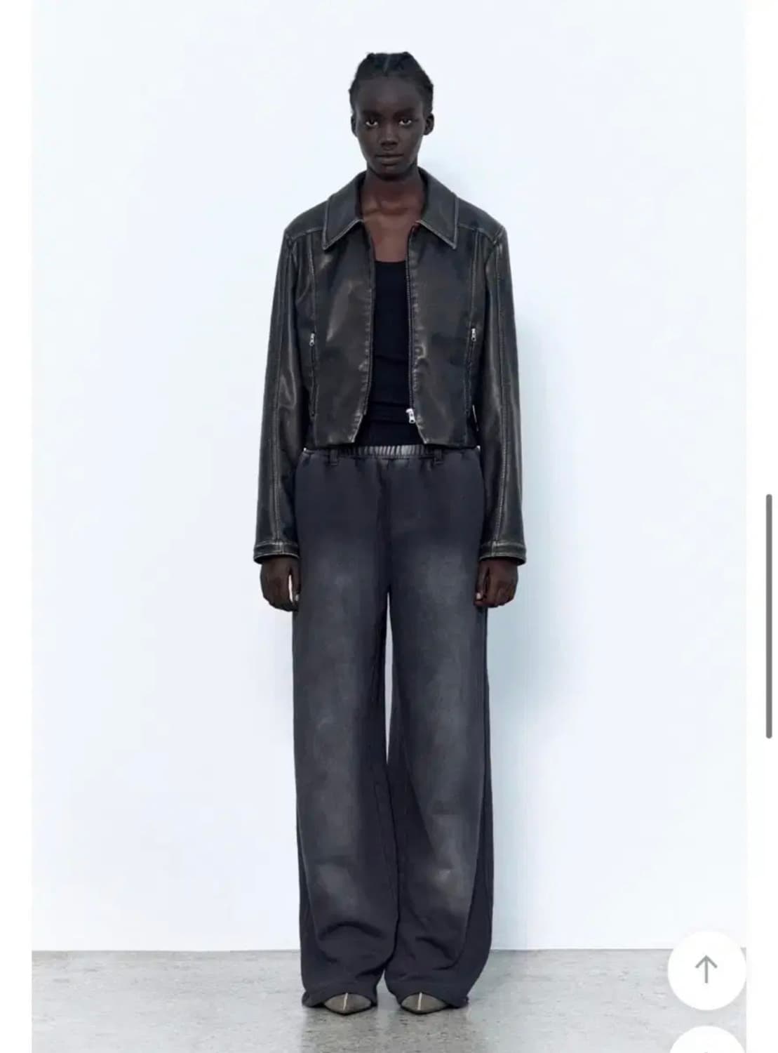 인사일런스우먼 워시드 에코 레더 점퍼 상품이미지2