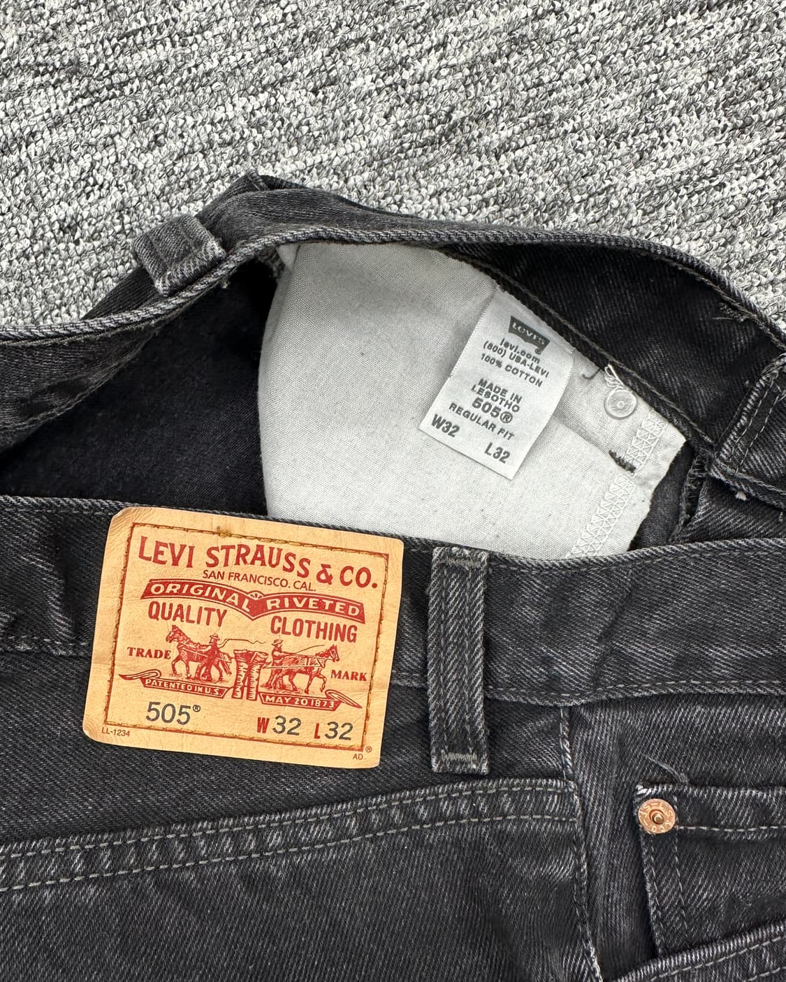 (허단42)00'S 리바이스 505 워싱블랙-M1254 상품이미지3