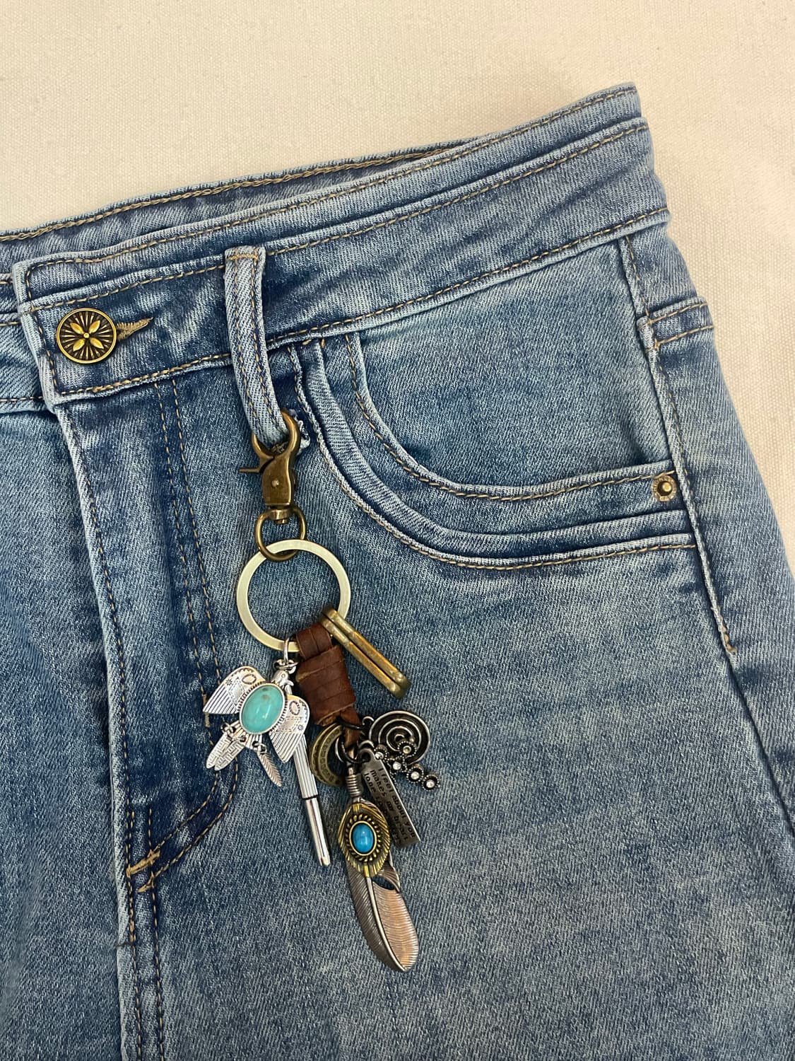 Indi Turquoise Keyring – 인디 터키석 빈티지 키링 상품이미지5