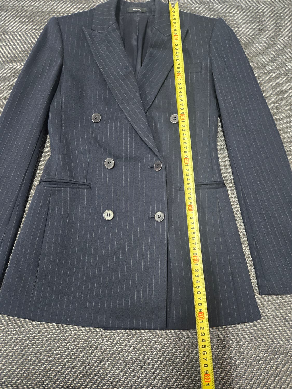 띠어리 Theory 스트라이프 더블 버튼 블레이저 네이비 자켓 상품이미지9