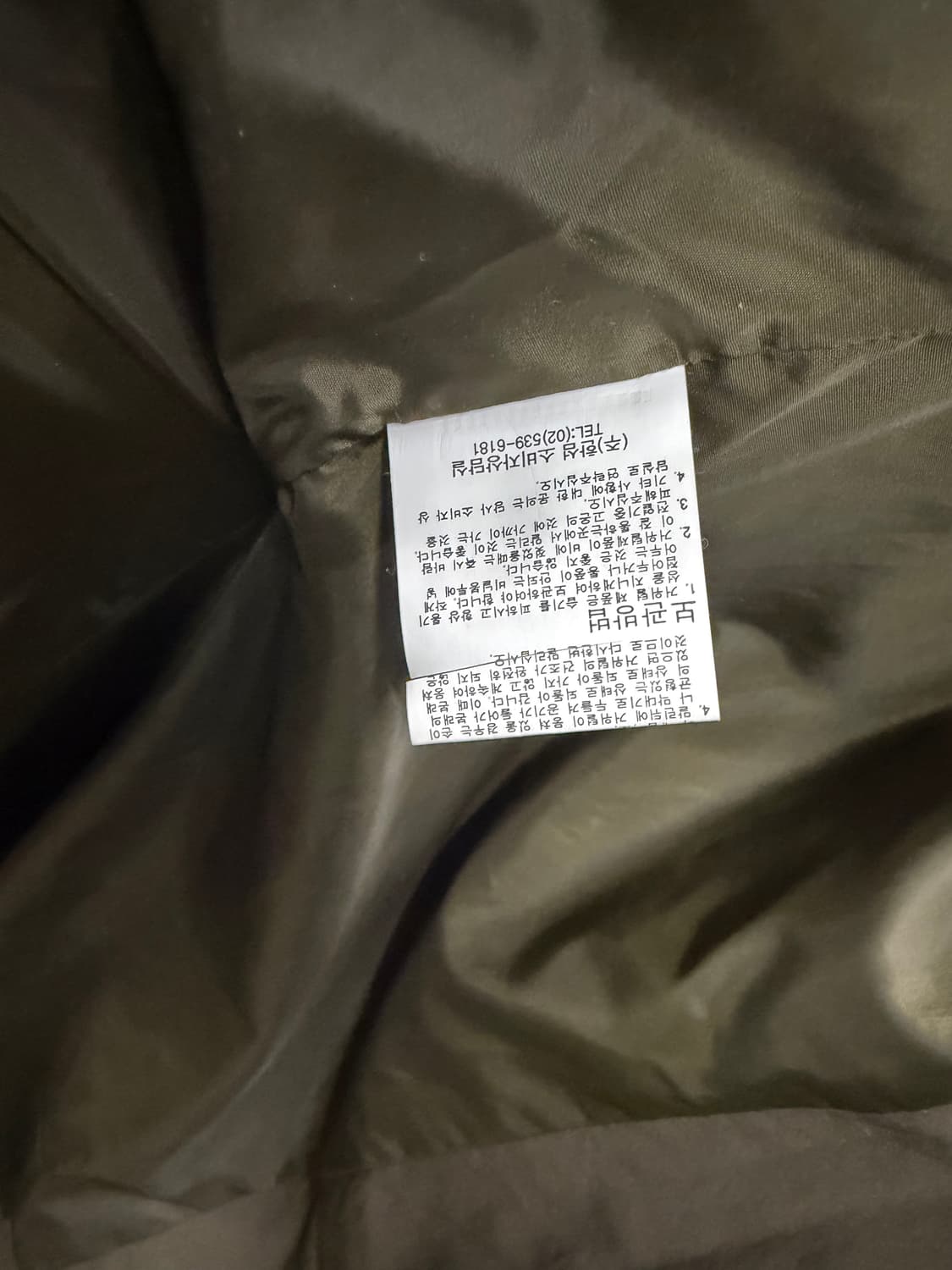 시스템옴므 다운필 레더 구스다운 롱패딩 카키 100 상품이미지6