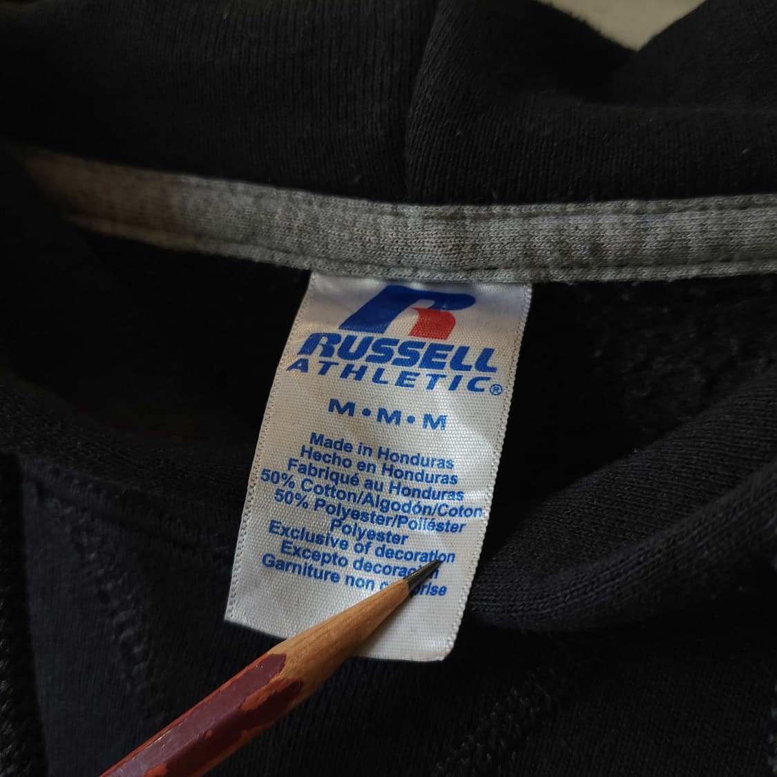 90s 러셀 후드 스웻셔츠 브로큰 로고 빈티지 레터링 스웻셔츠 M 상품이미지7