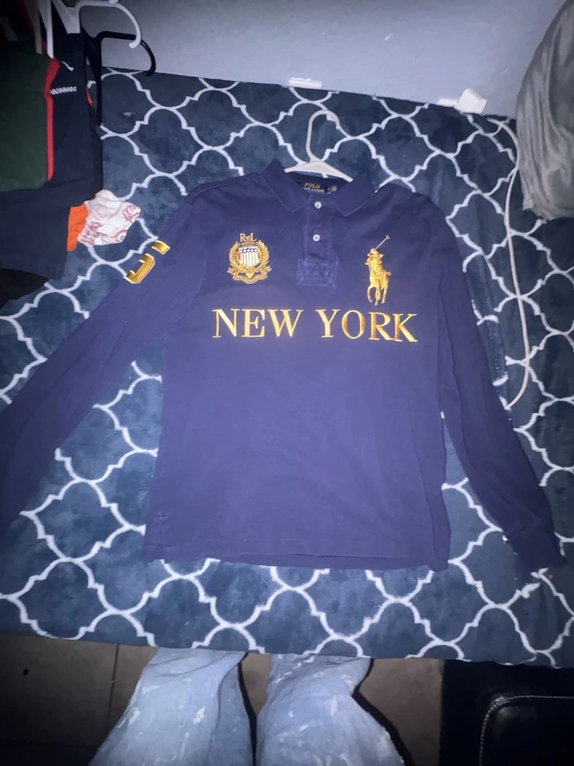 폴로 랄프로렌 치프키프 뉴욕 빅포니 긴팔 카라 티셔츠 상품이미지1