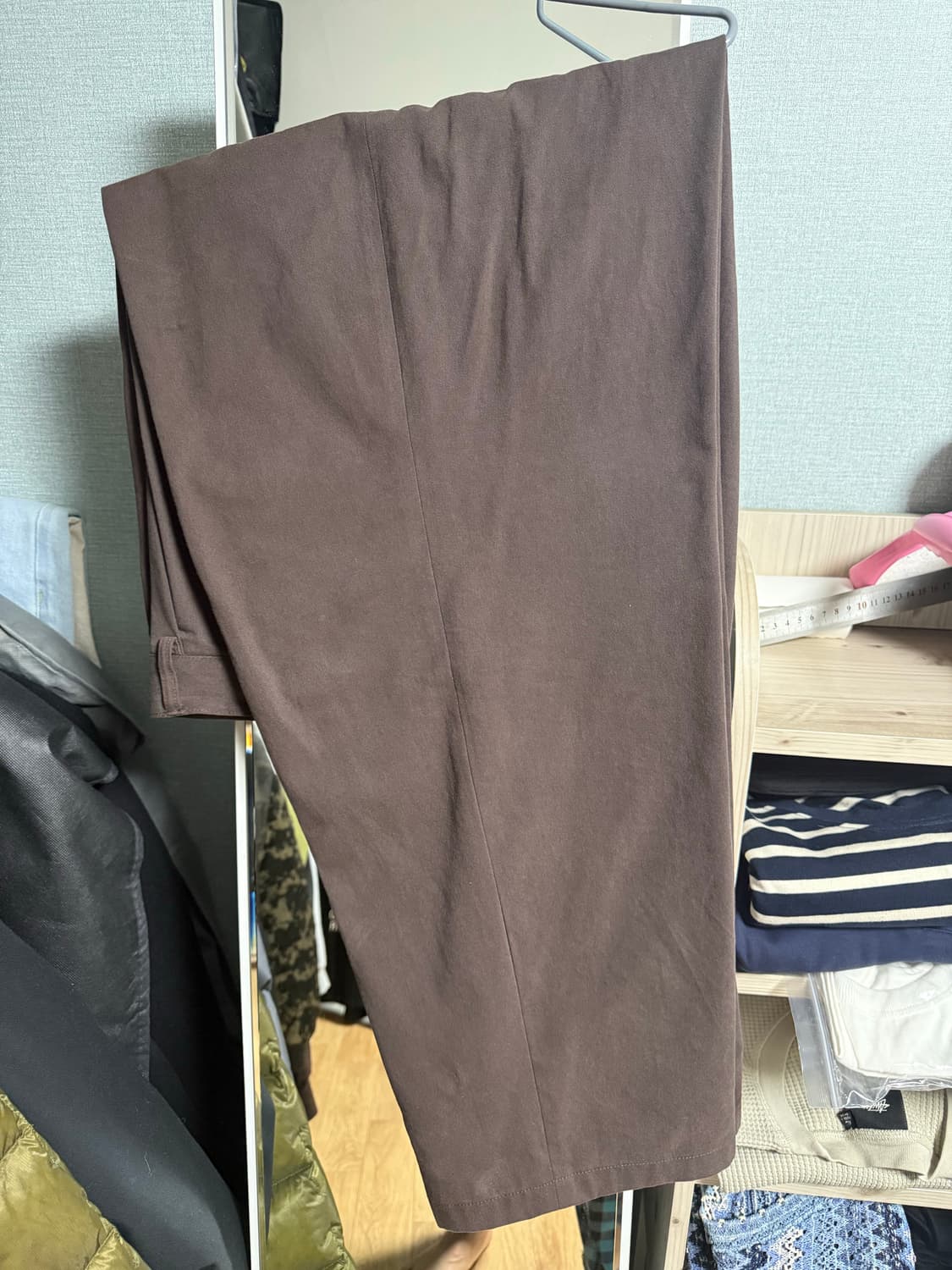 노운 와이드 치노 팬츠 브라운 2사이즈 (허리 수선 최대 45.5cm) 상품이미지2