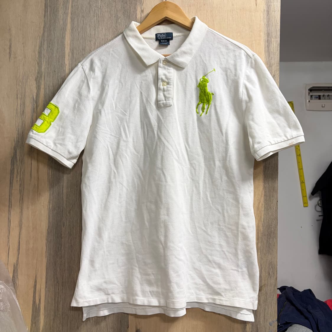 폴로 빅포니 화이트 치프키프 형광 딱붙 반팔 카라 티셔츠 키즈 XL 상품이미지6