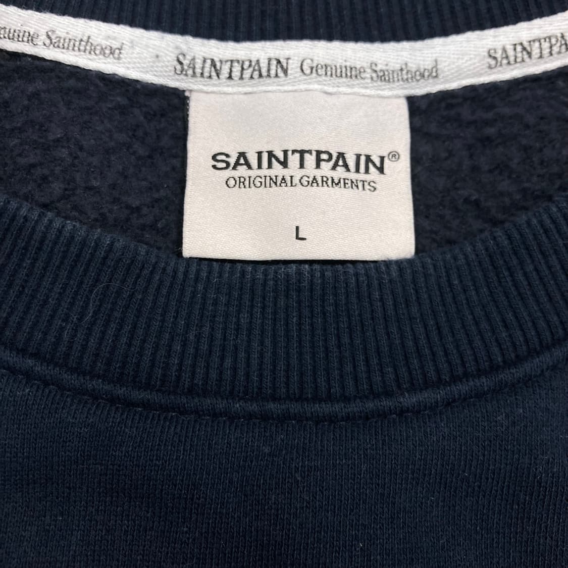 세인트페인 네이비 컬러 풋볼 빅로고 맨투맨 상품이미지3