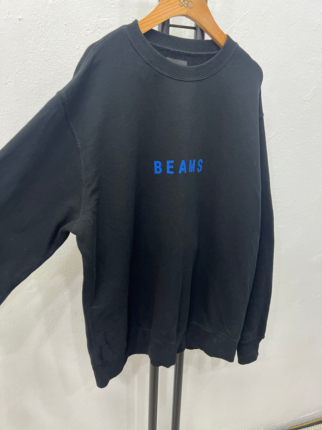정품) 빔즈 BEAMS 블랙 맨투맨 티셔츠 M 상품이미지2