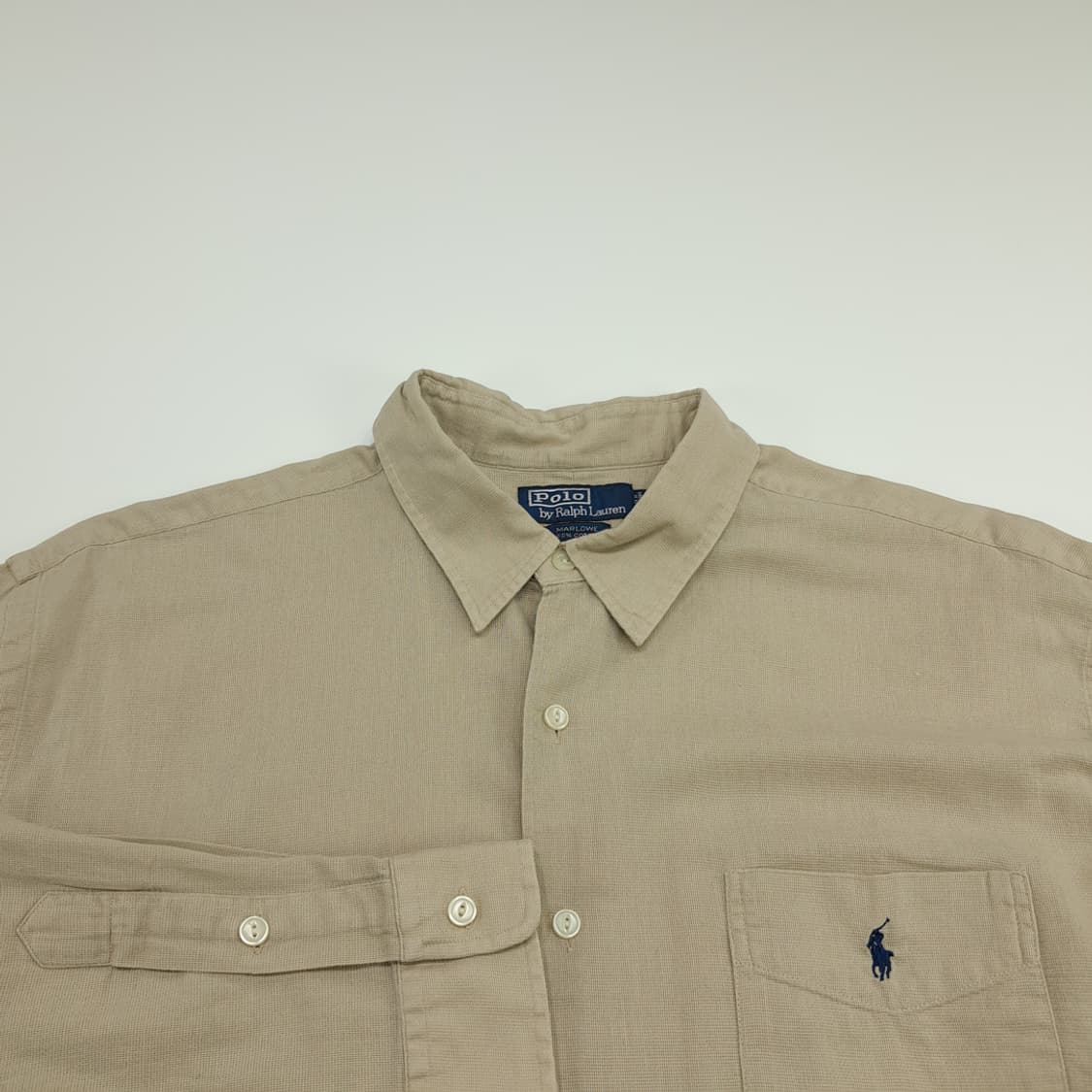 CN724 XL 폴로 랄프로렌 베이지 긴팔 셔츠 남방 상품이미지3