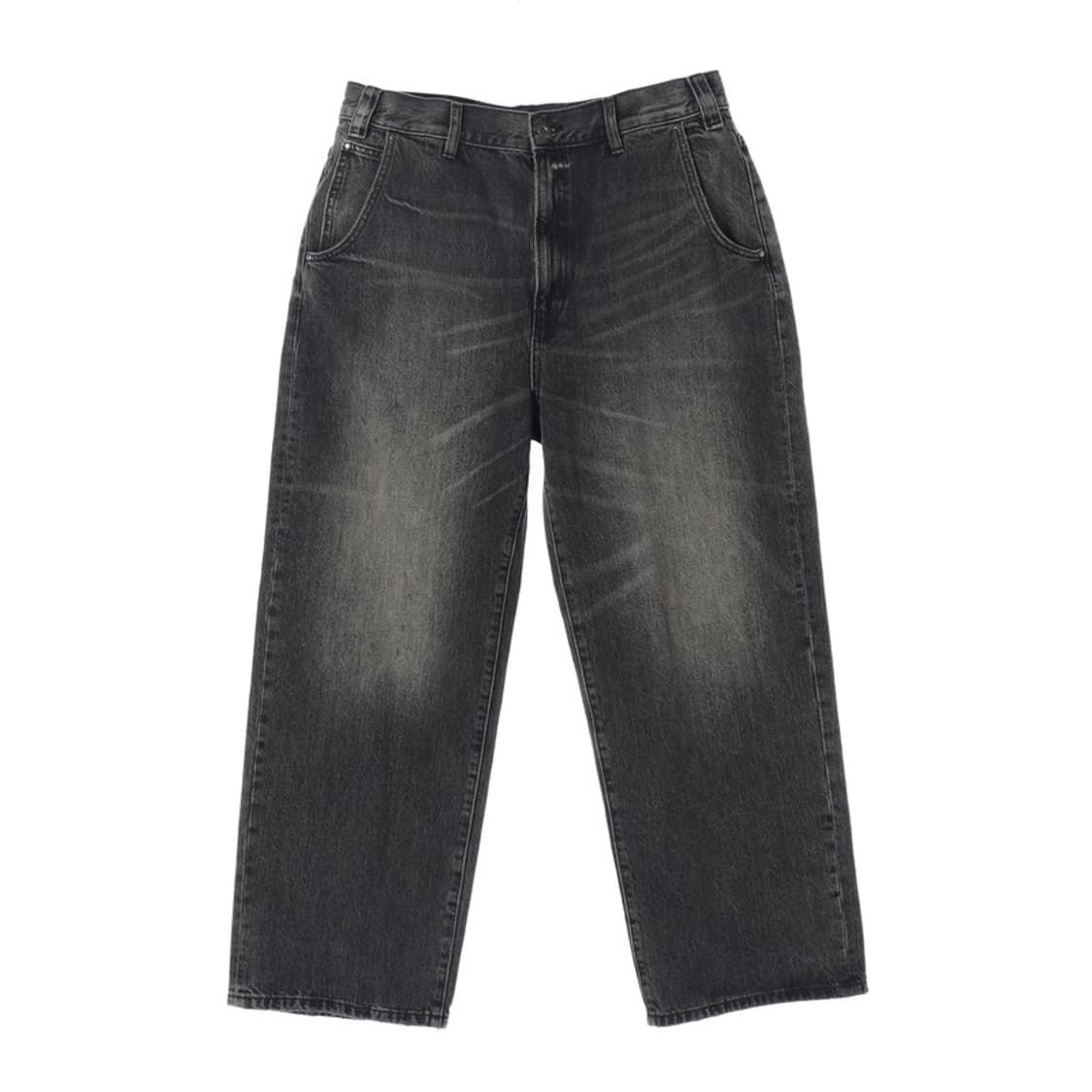 ZARA 흑청 워싱 벌룬핏 와이드 데님 팬츠 상품이미지1