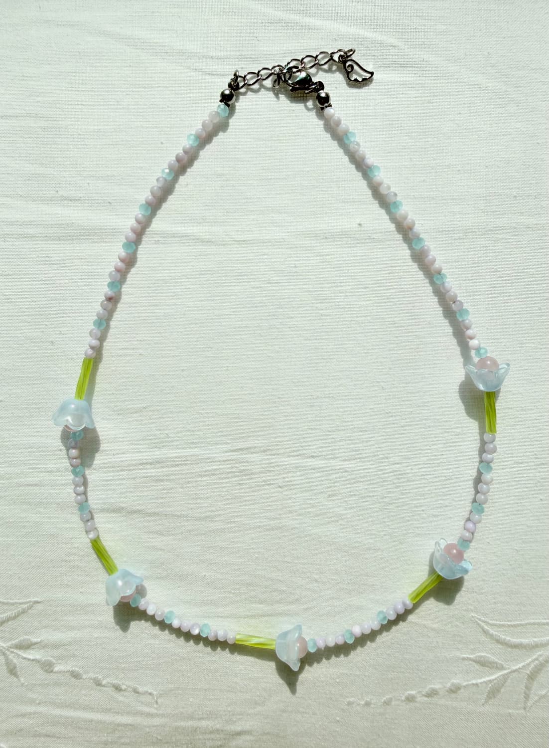 핸드메이드🌷봄꽃(블루) 목걸이  상품이미지3