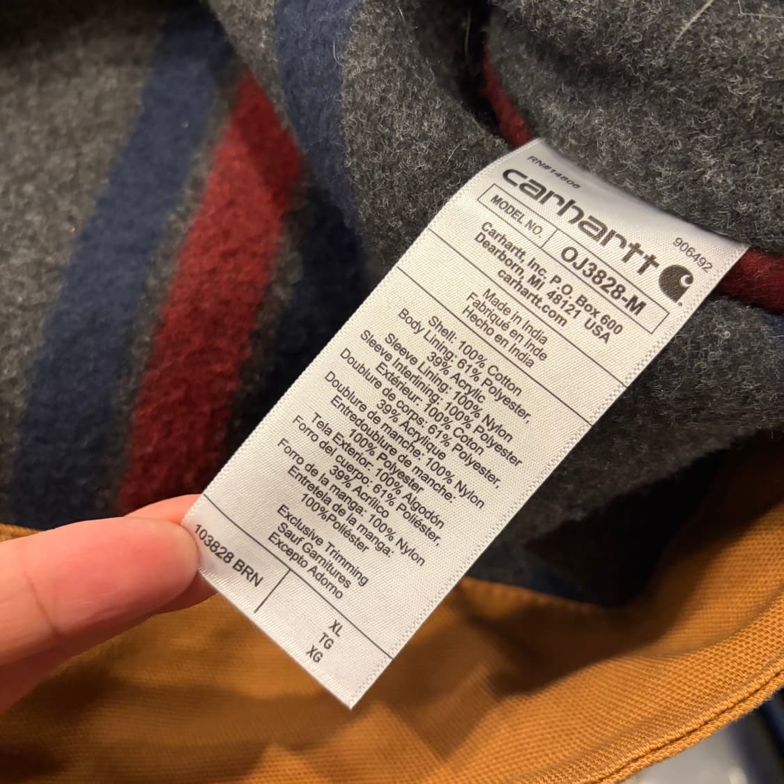 [XL] 칼하트 디트로이트 브라운 덕 캔버스 자켓 D108 상품이미지7