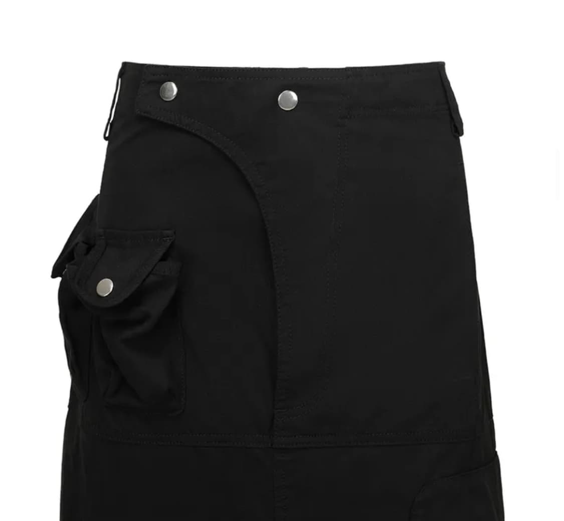 택포•나체 nache STRAP CARGO MAXI SKIRT BLACK 상품이미지3