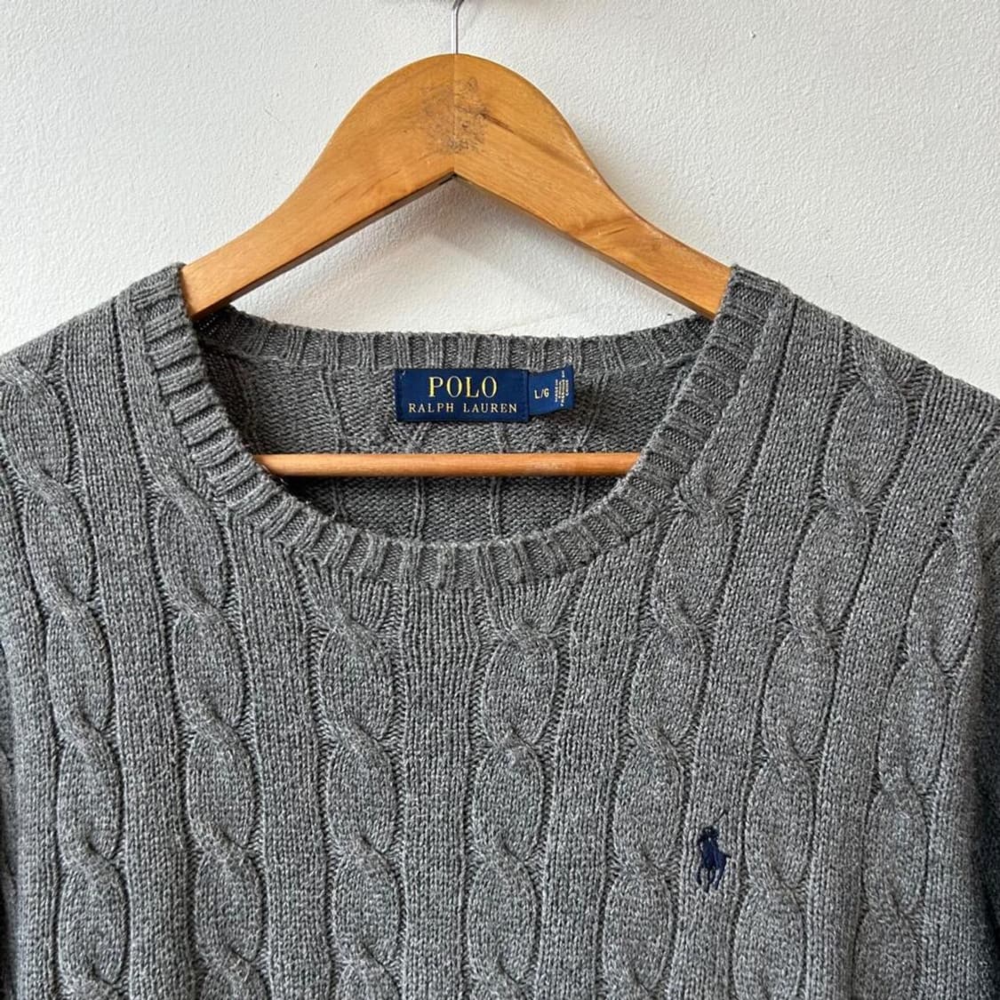 9681 - 폴로 랄프로렌 그레이 꽈배기 니트 상품이미지4