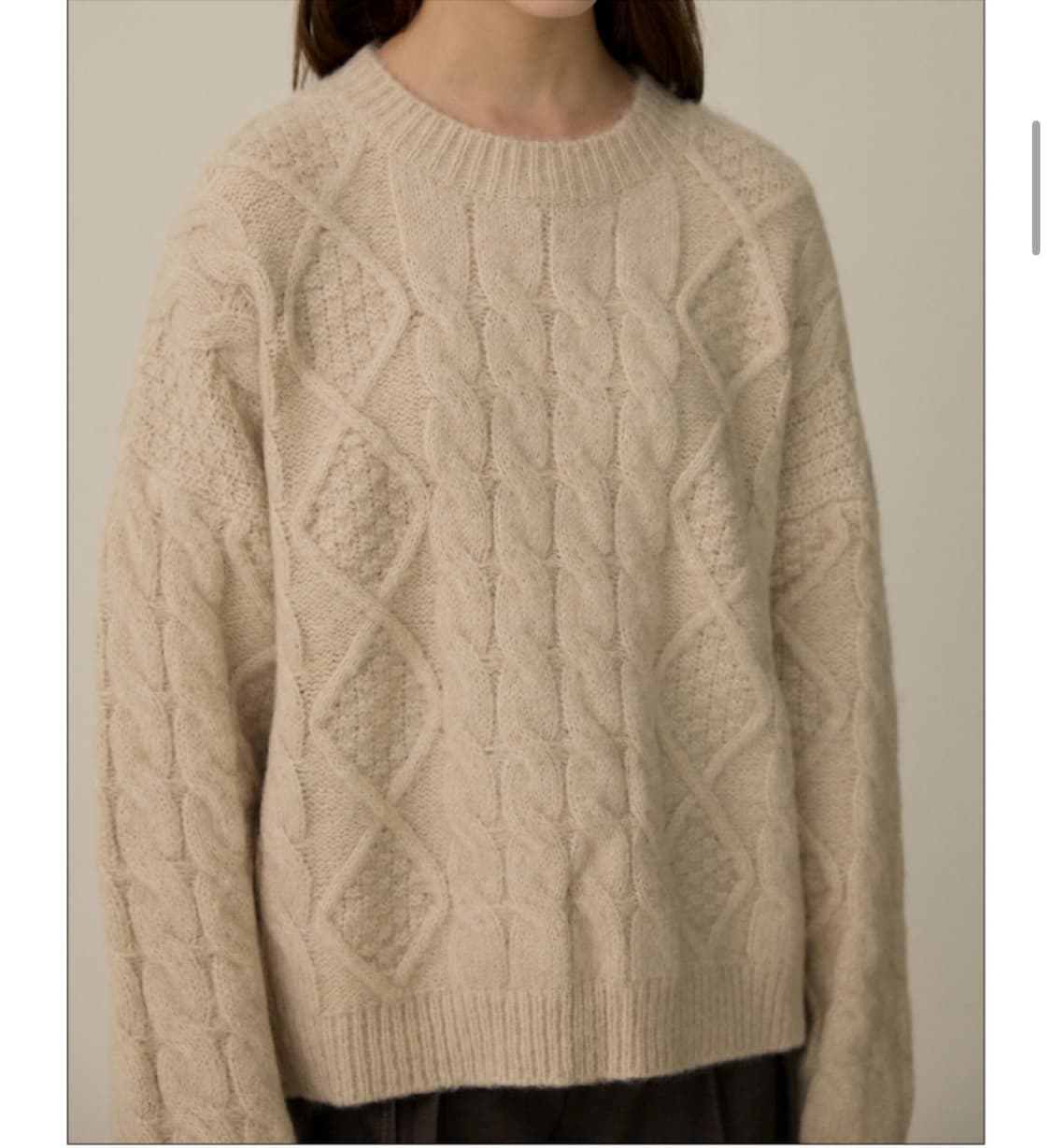 엘리오티 피셔맨 니트 아이보리 상품이미지1