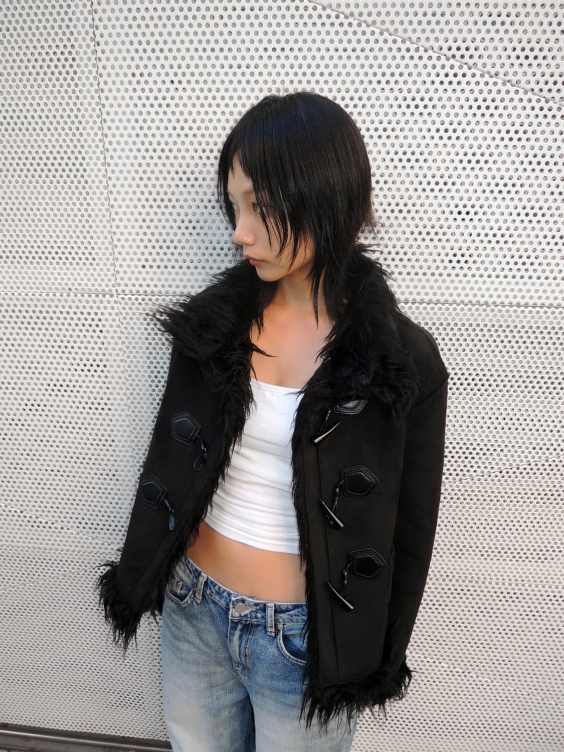 VEINING 베이닝 3-way 헤어리 무스탕 자켓 상품이미지2