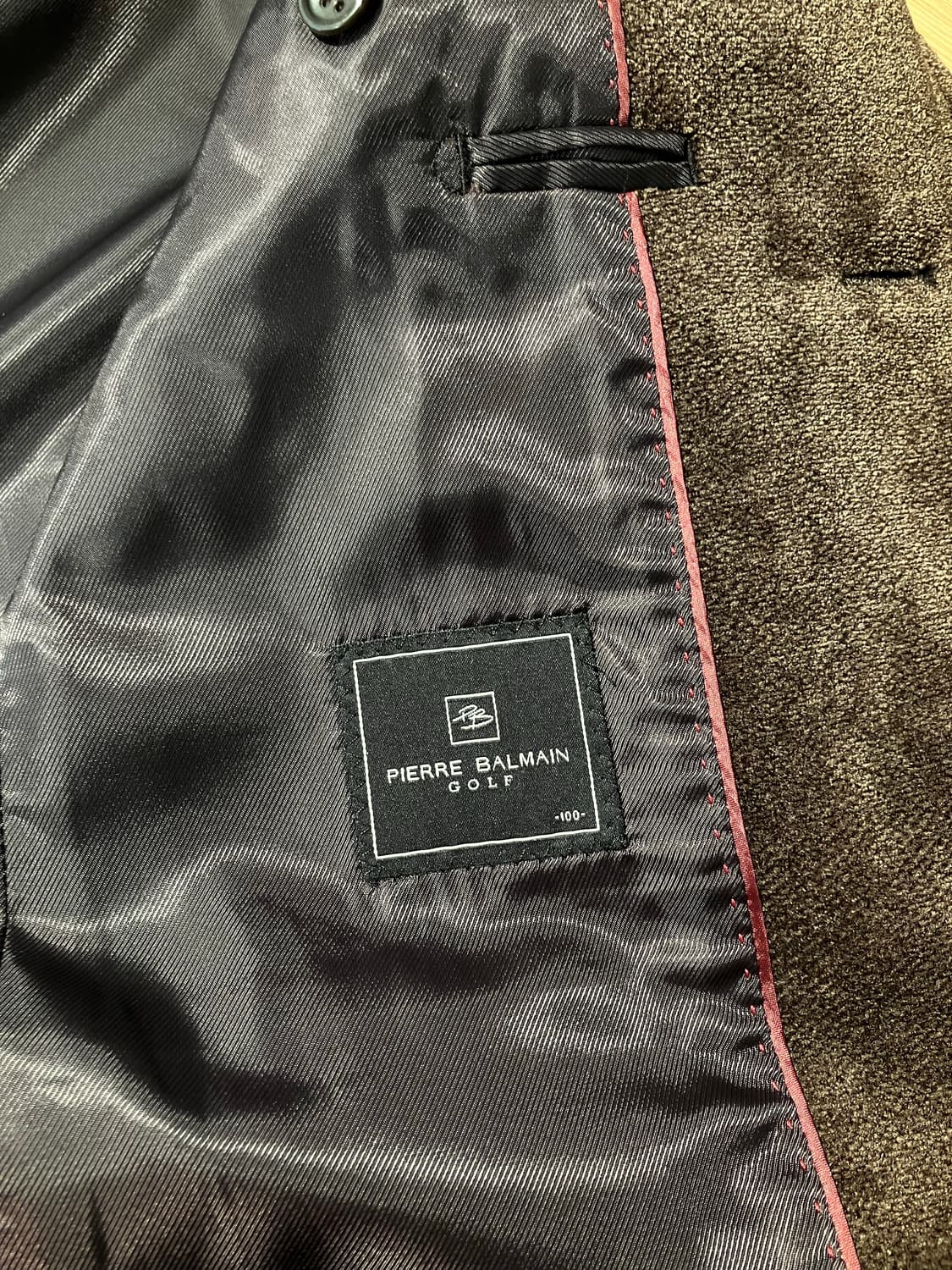 PIERRE BALMAIN 브라운 아웃포켓 울 자켓 상품이미지4